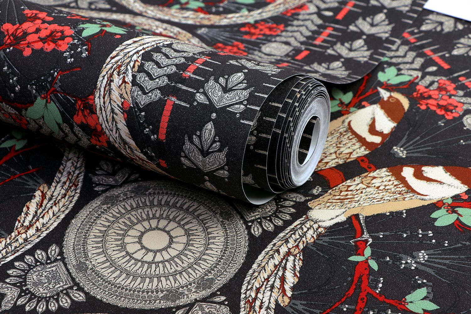 【特急取り寄せ】ベルベットブラック×アイボリーバード　フラワー曼荼羅 FL1-MT778104MT