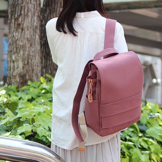 即納商品 loiter :アズキ(高島帆布A4サイズリュック)