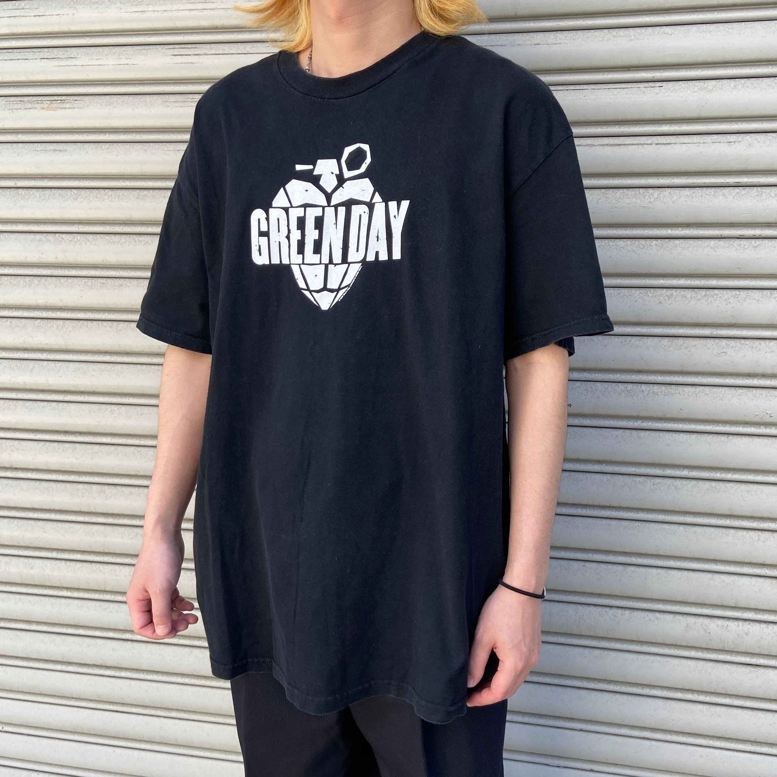 ロックバンドTシャツGREEN DAYグリーンデイバックプリントTシャツL黒