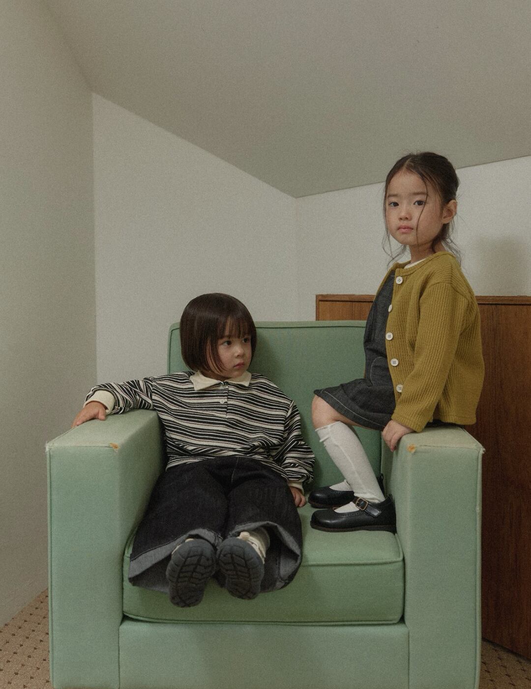 送料無料【予約】/  kids オルファーリブカーディガン /lalaland