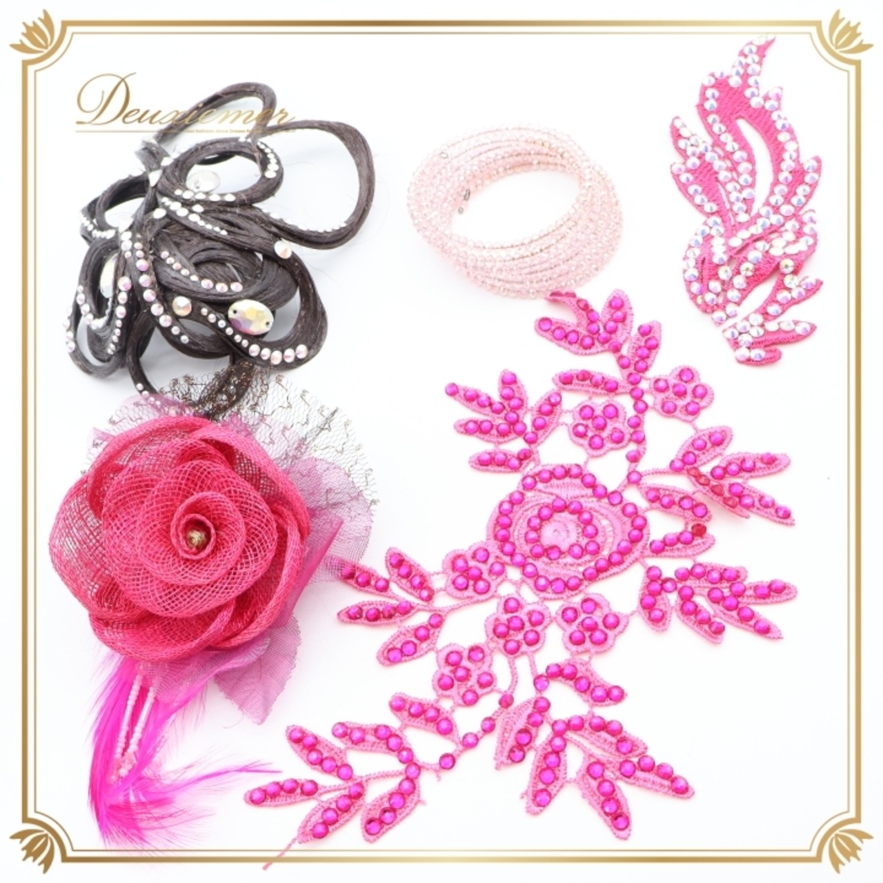 社交ダンス 小物 まとめ売り セット ヘアオーナメント モチーフ ピンク コサージュ 花 パーティ 発表会 デモ 正装 フォーマル ヘアアクセサリー 小物 飾り 装飾 ピンク系 ブラック系 ブラウン系 パーティー ダンス 小物セット ヘア飾り コスチューム イベント用 デコレーション 花飾り アクセサリー 競技用 発表会用 ピンク色