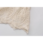 フラワー刺繍入り総レースブラウス Y0080