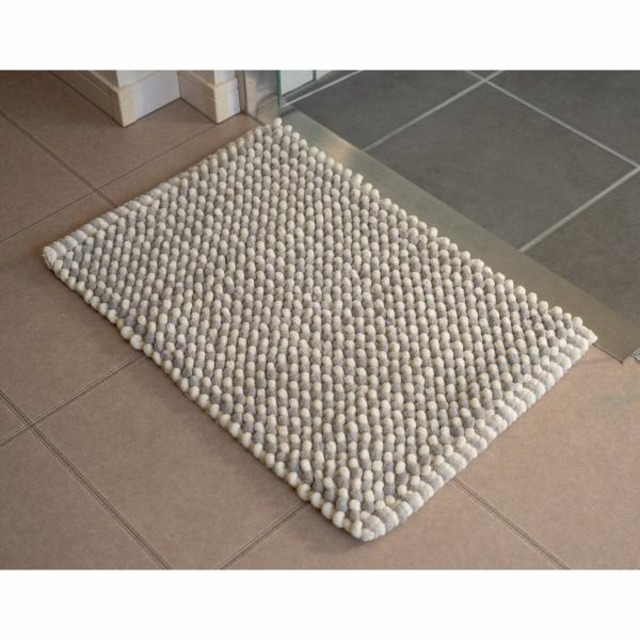 コストコ再販商品 インド手織りバスマット スター 40x60cm 2枚セット グレー