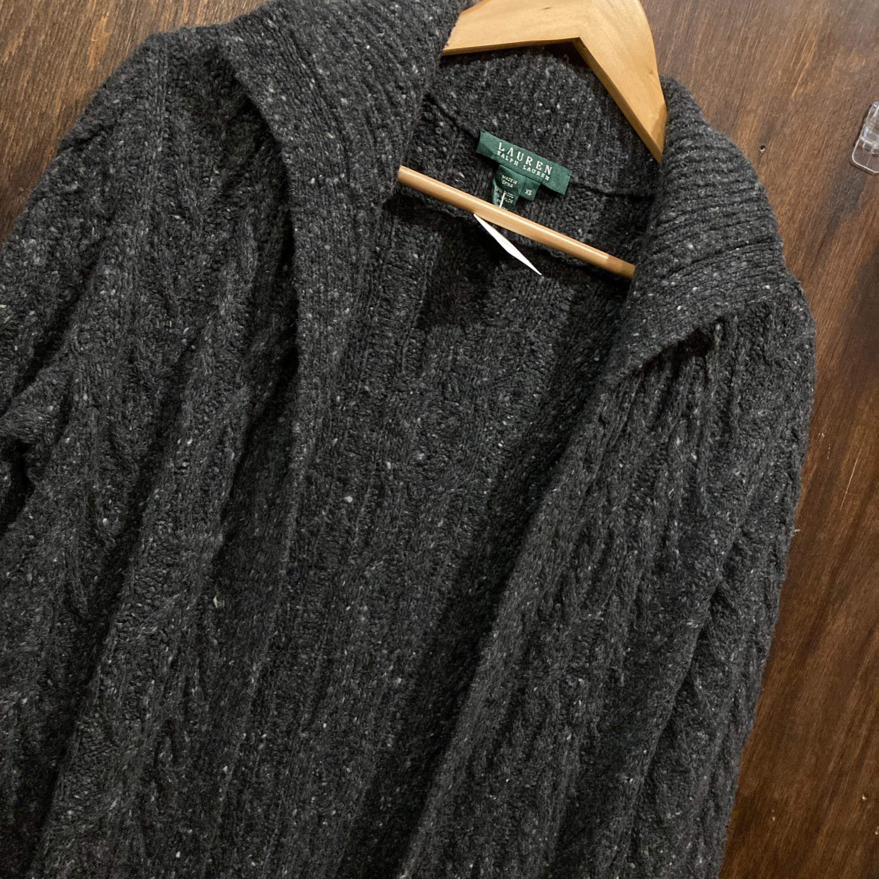 Lauren Ralph Lauren ケーブルニット ロングカーディガン XS Lauren Ralph Lauren ケーブルニット ロングカーディガン XS ラルフ