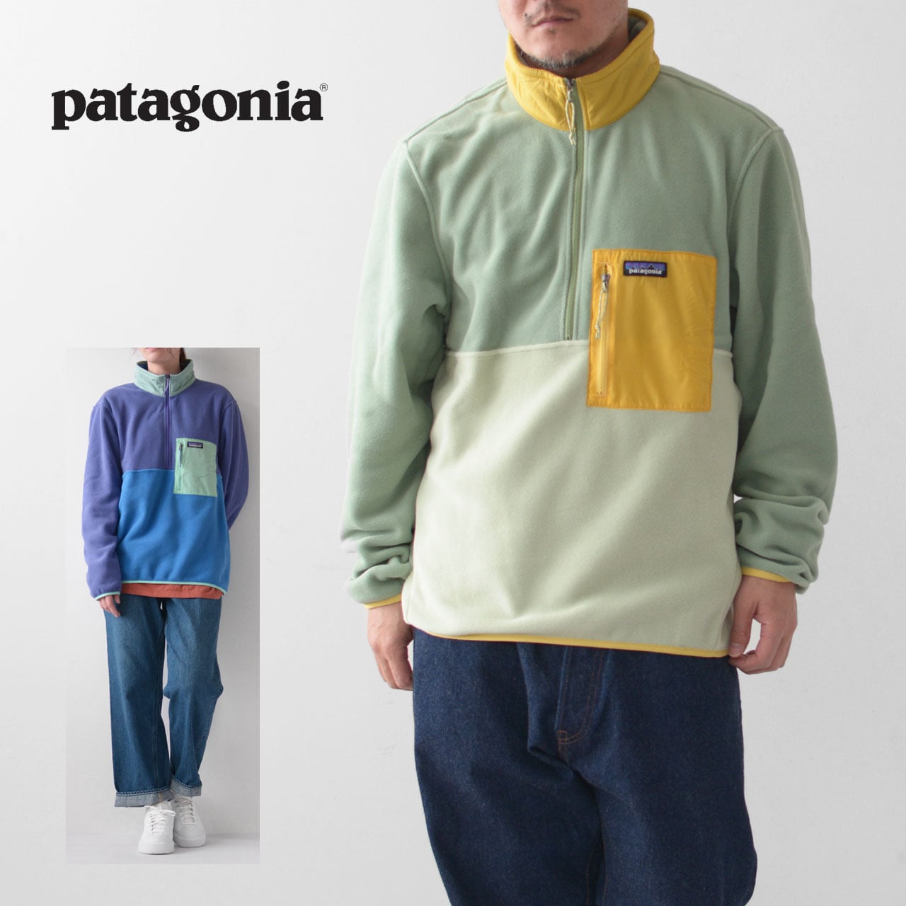 Patagonia [パタゴニア正規代理店] Men's Microdini 1/2 Zip P/O ...