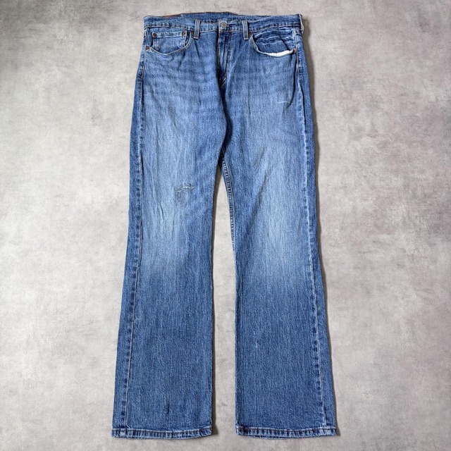 リーバイス527 Levis W34 フレア ブーツ 青 古着 ヒゲ 21953
