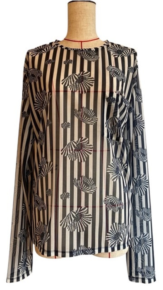 【27SS | 先行予約】FUMIE TANAKA フミエタナカ / トップス /  sheer print longT