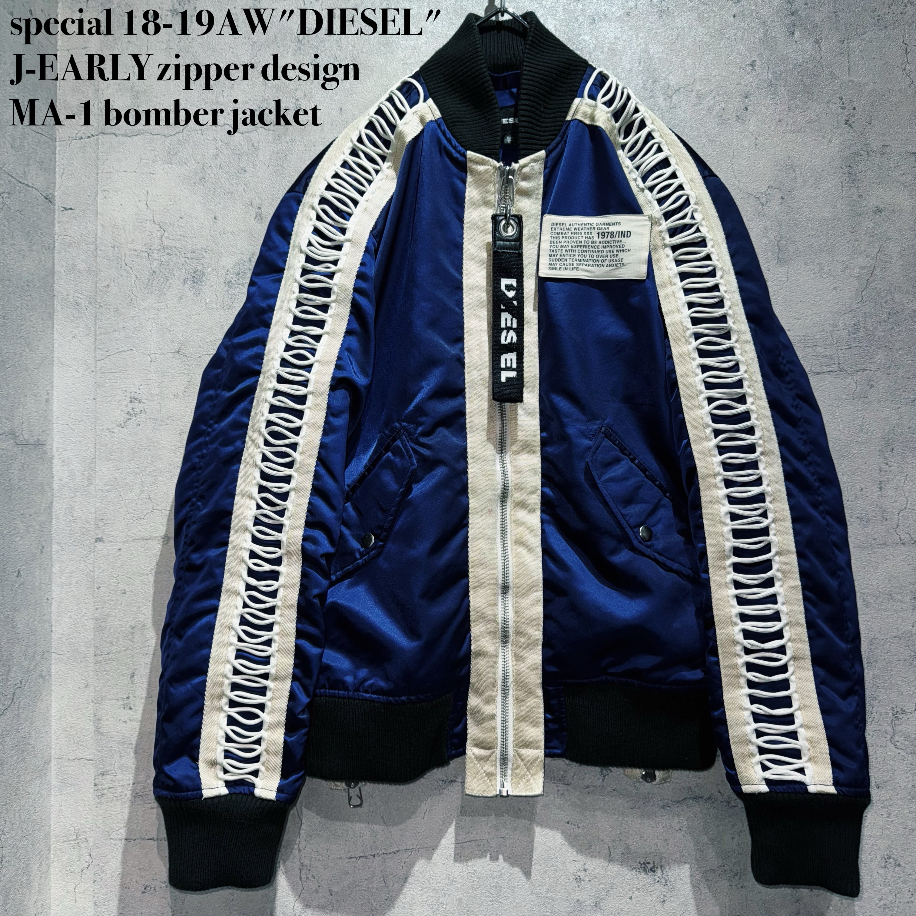 special 18-19AW"DIESEL"J-EARLY zipper design MA-1 bomber jacket