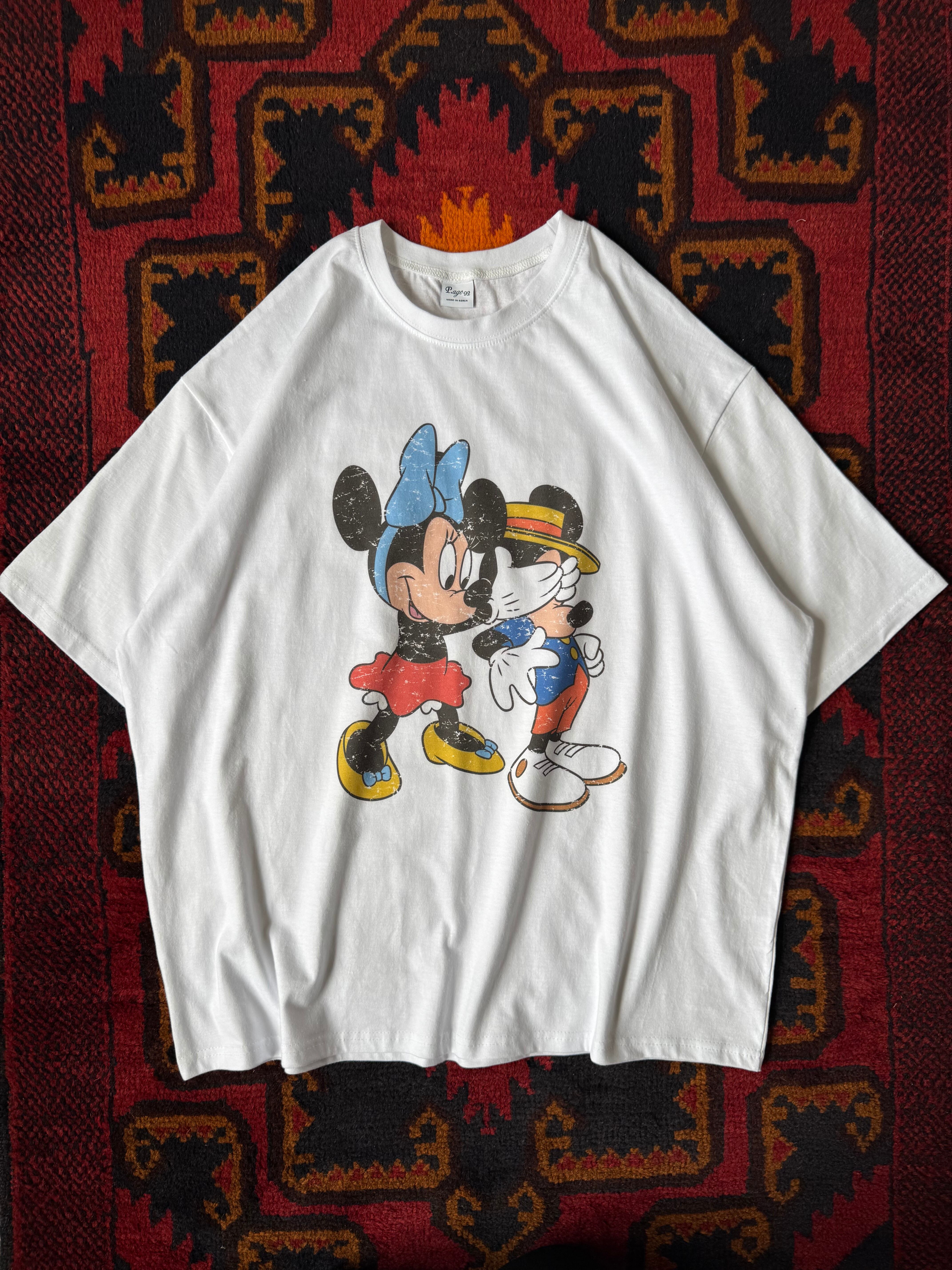 adult レトロ目隠しミッキーミニーTee   1007