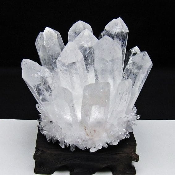水晶 クラスター 水晶 原石 台座付属 一点物 182-8629