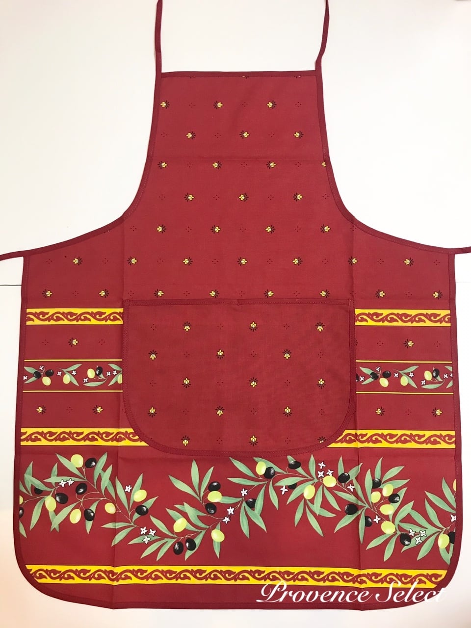 プロヴァンス柄 エプロン（オリーブ ルージュ） | Provence