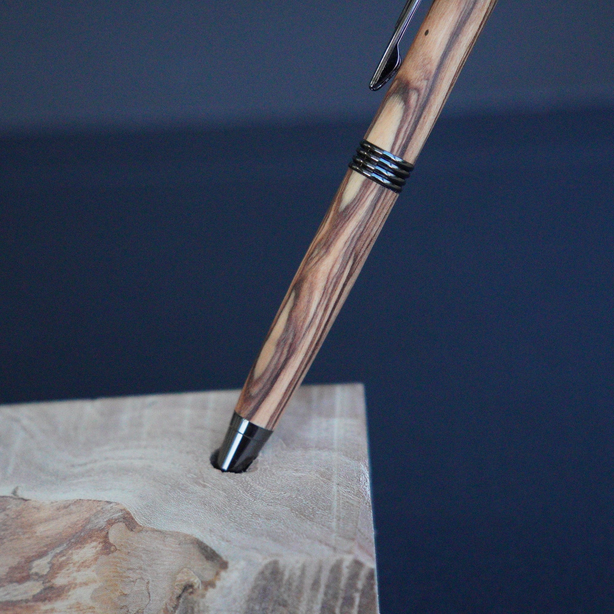 木軸シャーペン【剪定オリーブ】 | Olive wood mechanical pencil 1-5