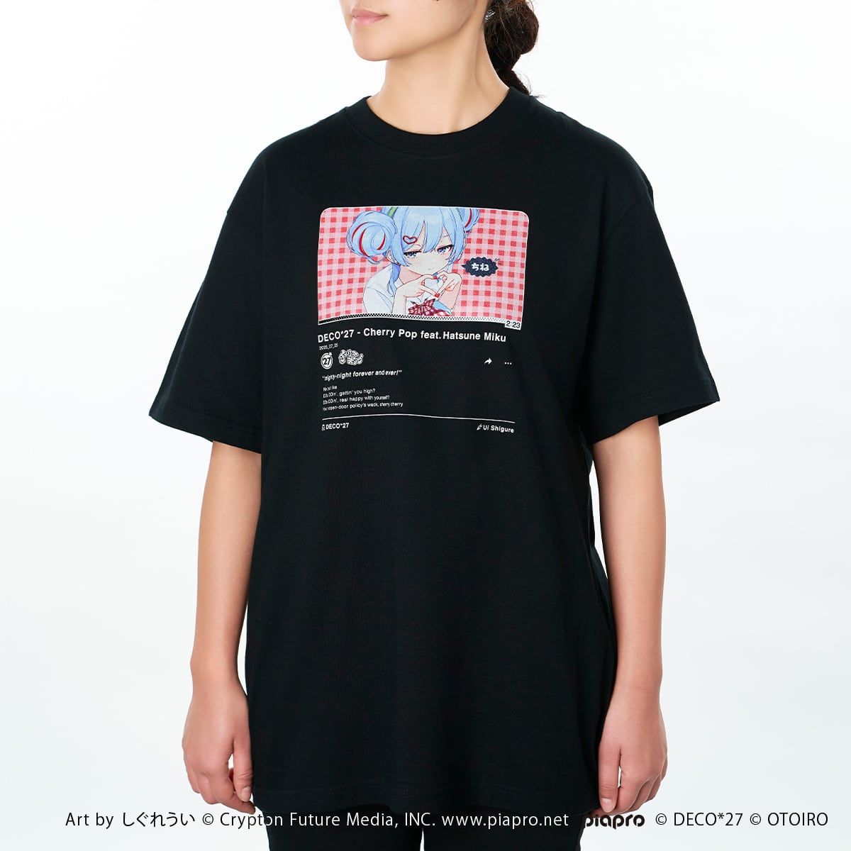 トミポップ　ショット235 Tomipop SHOT235 中山工房 チェリーポップ】サムネイルTシャツ / ブラック【予約対象商品