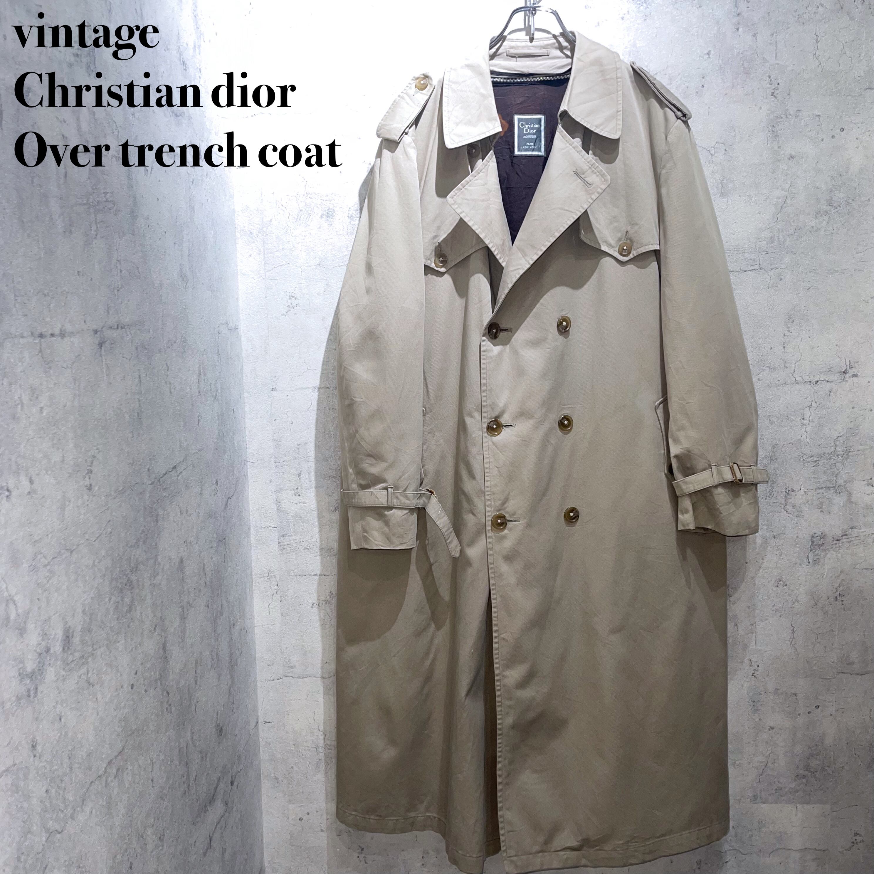 ビンテージ Dior トレンチコート vintage Christian dior Over trench