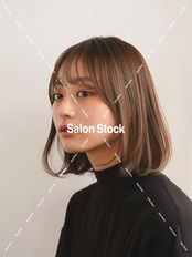 【レディース】ミディアムワンレングスボブ