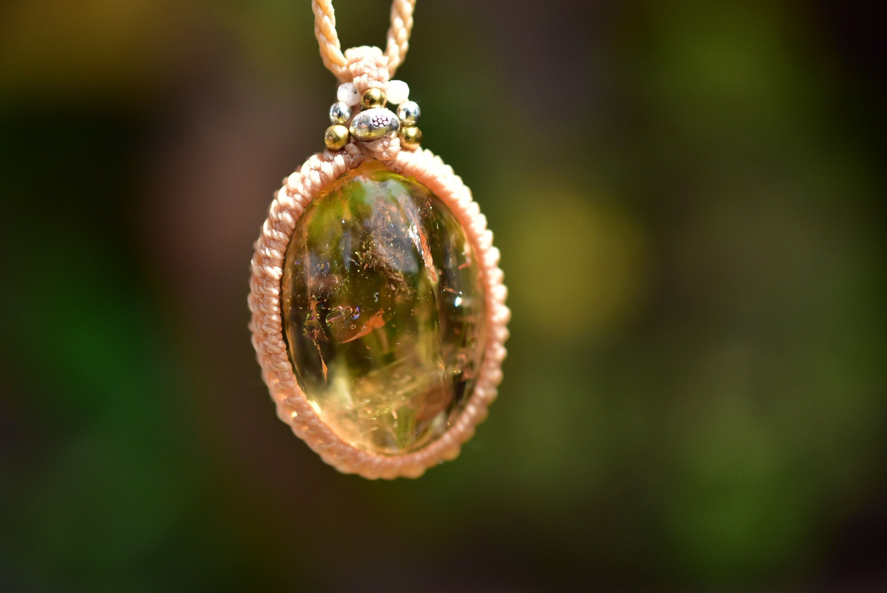 黄金の煌めき☆シトリン マクラメペンダント178 | Funky garuda