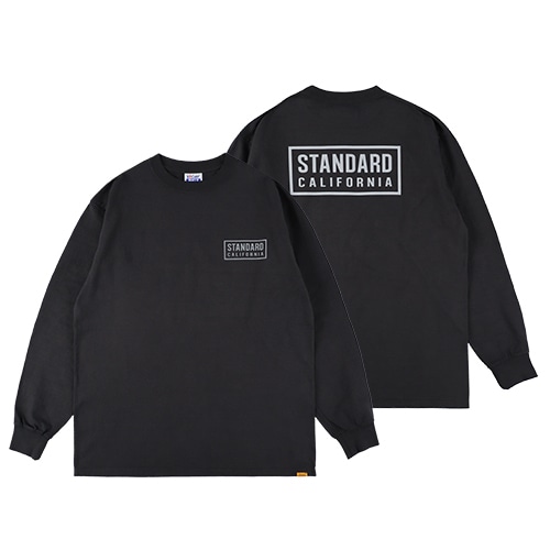 STANDARD CALIFORNIA スタンダードカリフォルニア　SD Heavyweight Box Logo Long Sleeve Tシャツ ロンT 長袖 ブラック