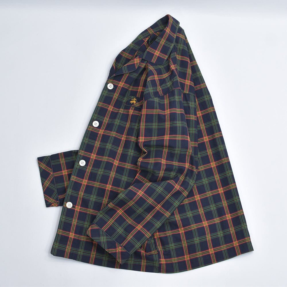 key 様IS547 US古着カーハートレザーロゴタータンチェック柄ヘビーフ 00s Brooks Brothers ブルックスブラザーズ 刺繍ロゴ タータンチェック