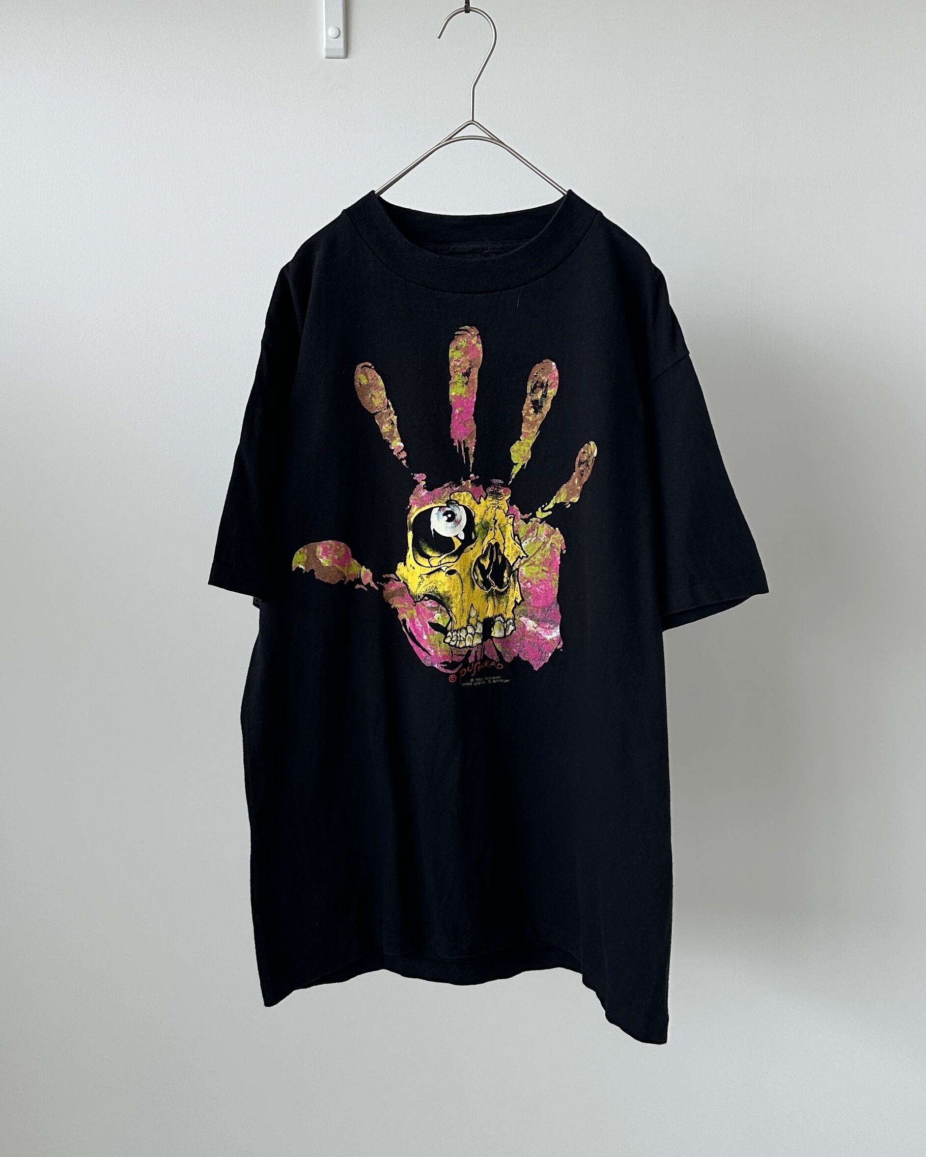 pushead 「hand of fear」ONEITAタグ Tシャツ Pushead- Vintage 90s Hand of Fear Print T-Shirt | BEGGARS BANQUET