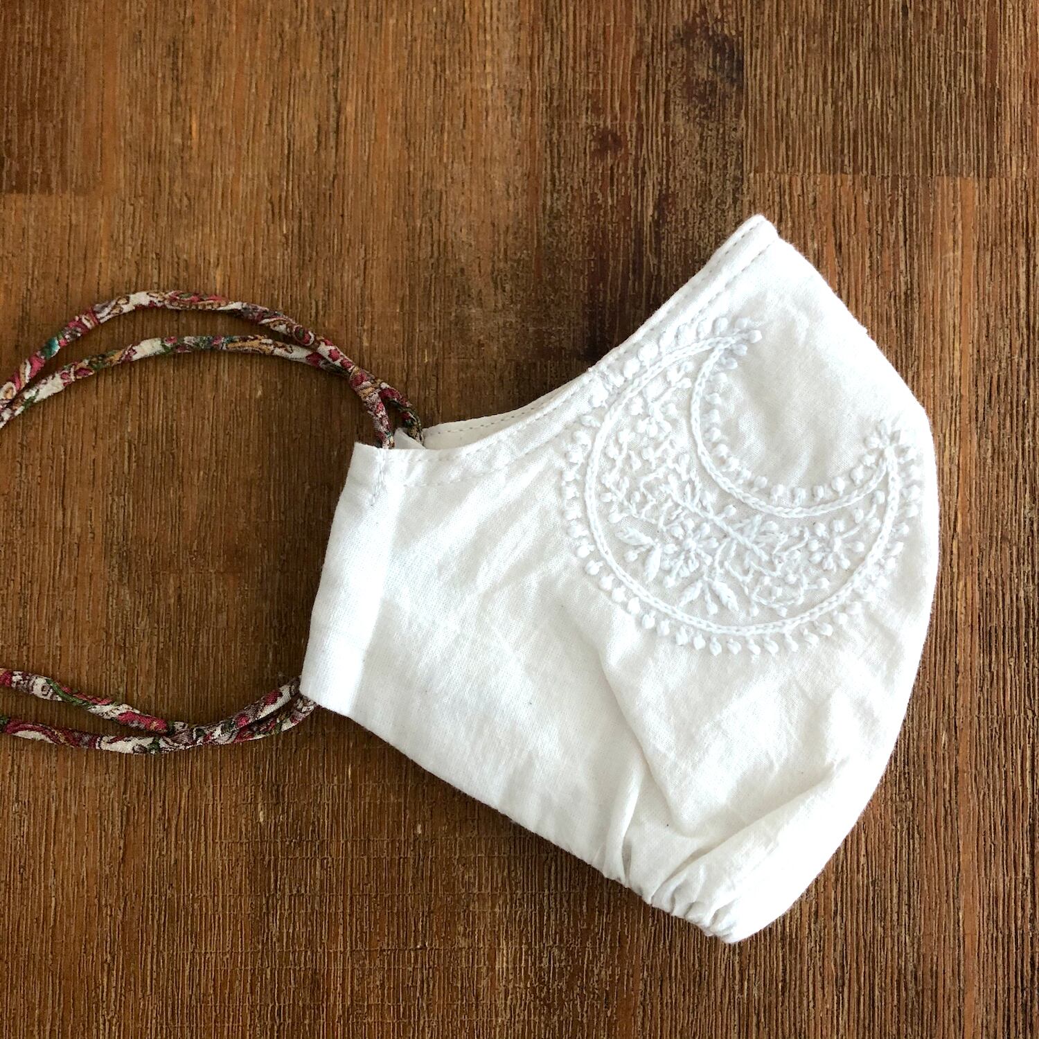 刺繍入りインド綿マスク|チカンカリB