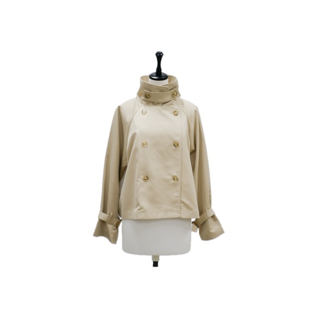 Back tulle frill design trench jacket