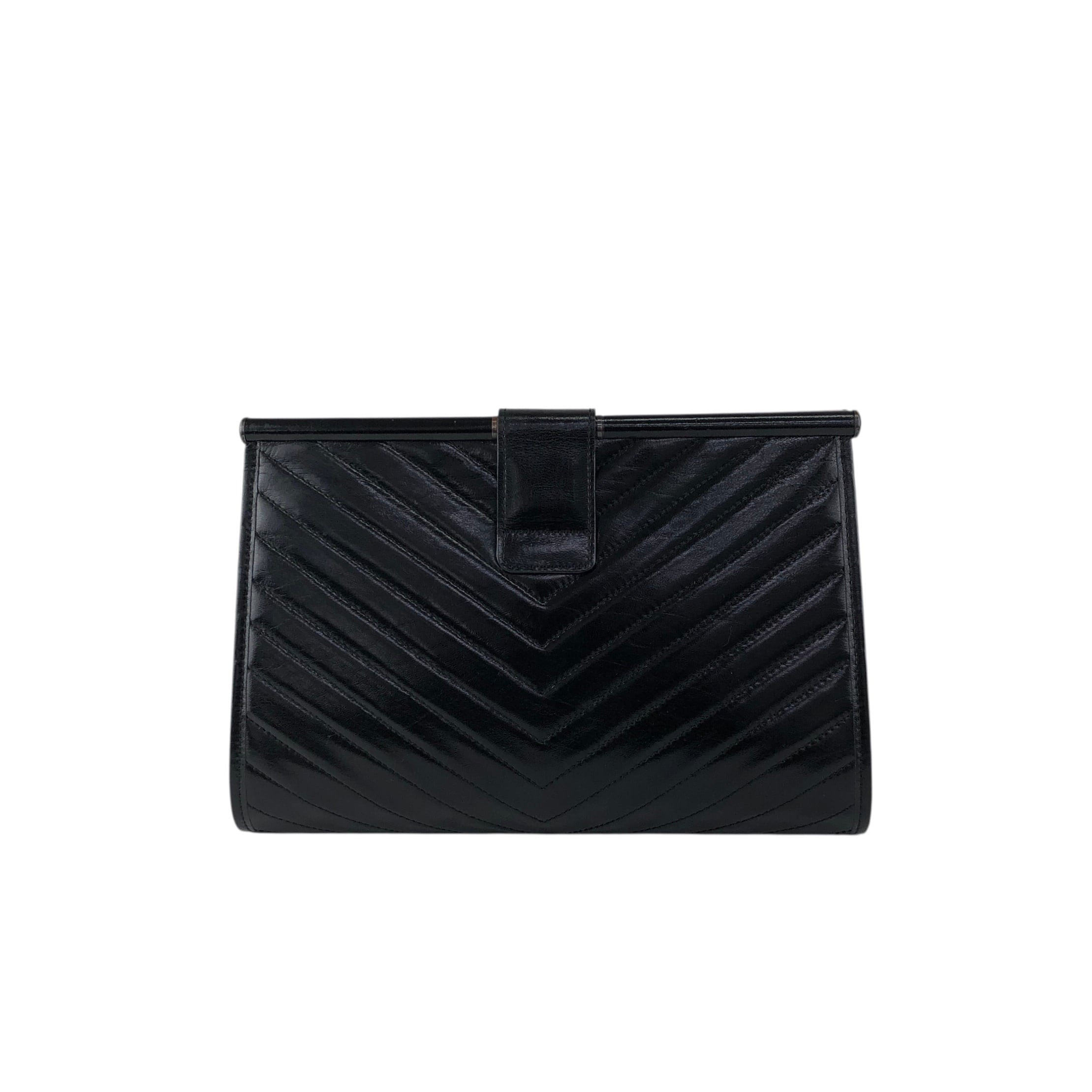 Yves Saint Laurent イヴ・サンローラン クラッチバッグ ブラック YSL