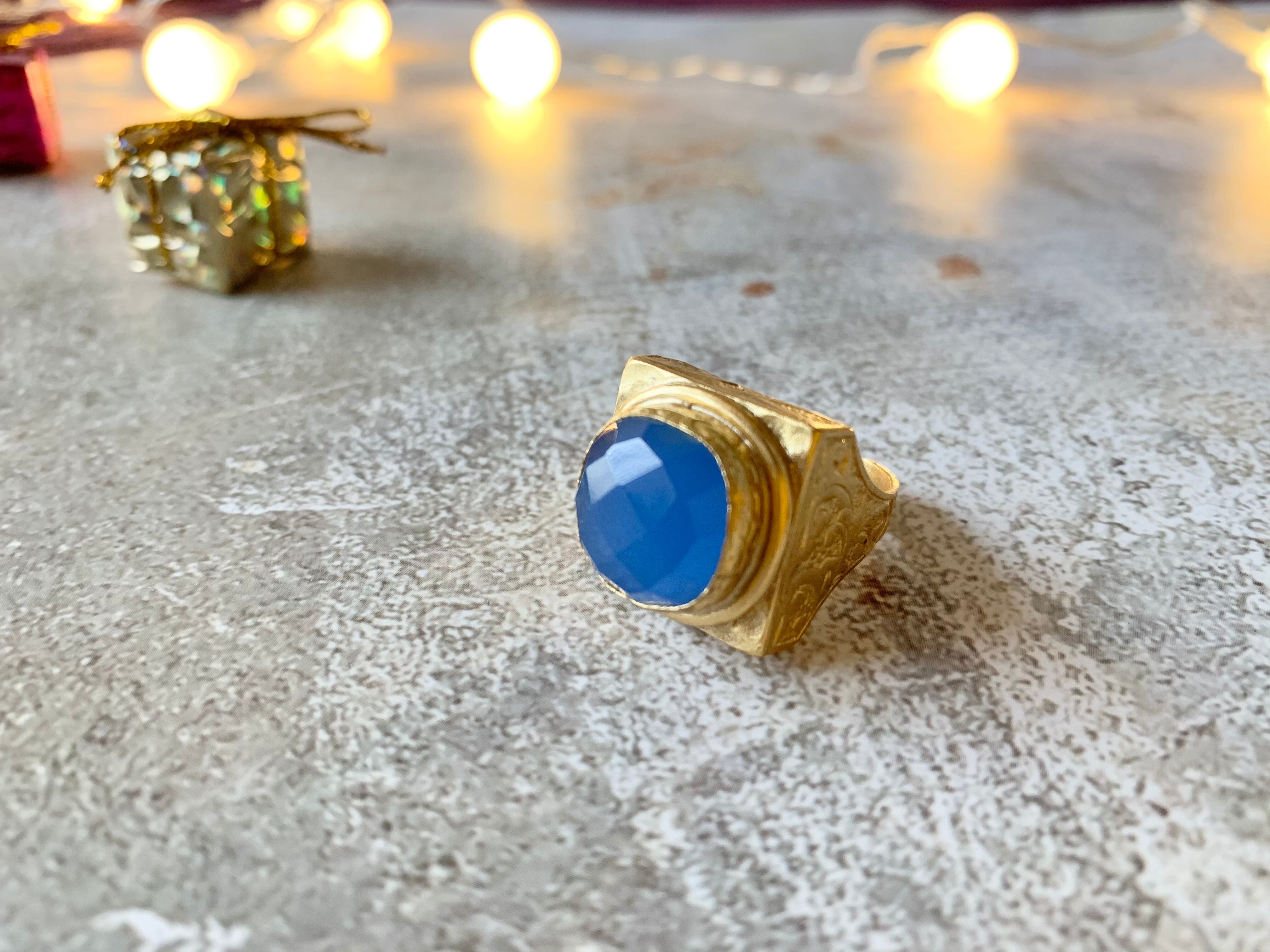 トルコ天然石リング2C