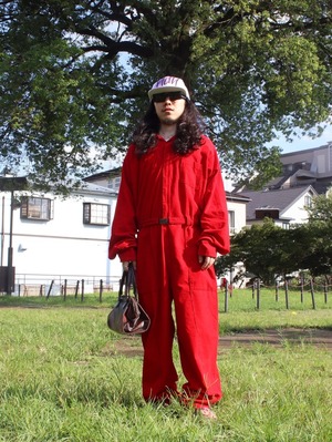 1970’s cotton corduroy jump suits . size xlarge .