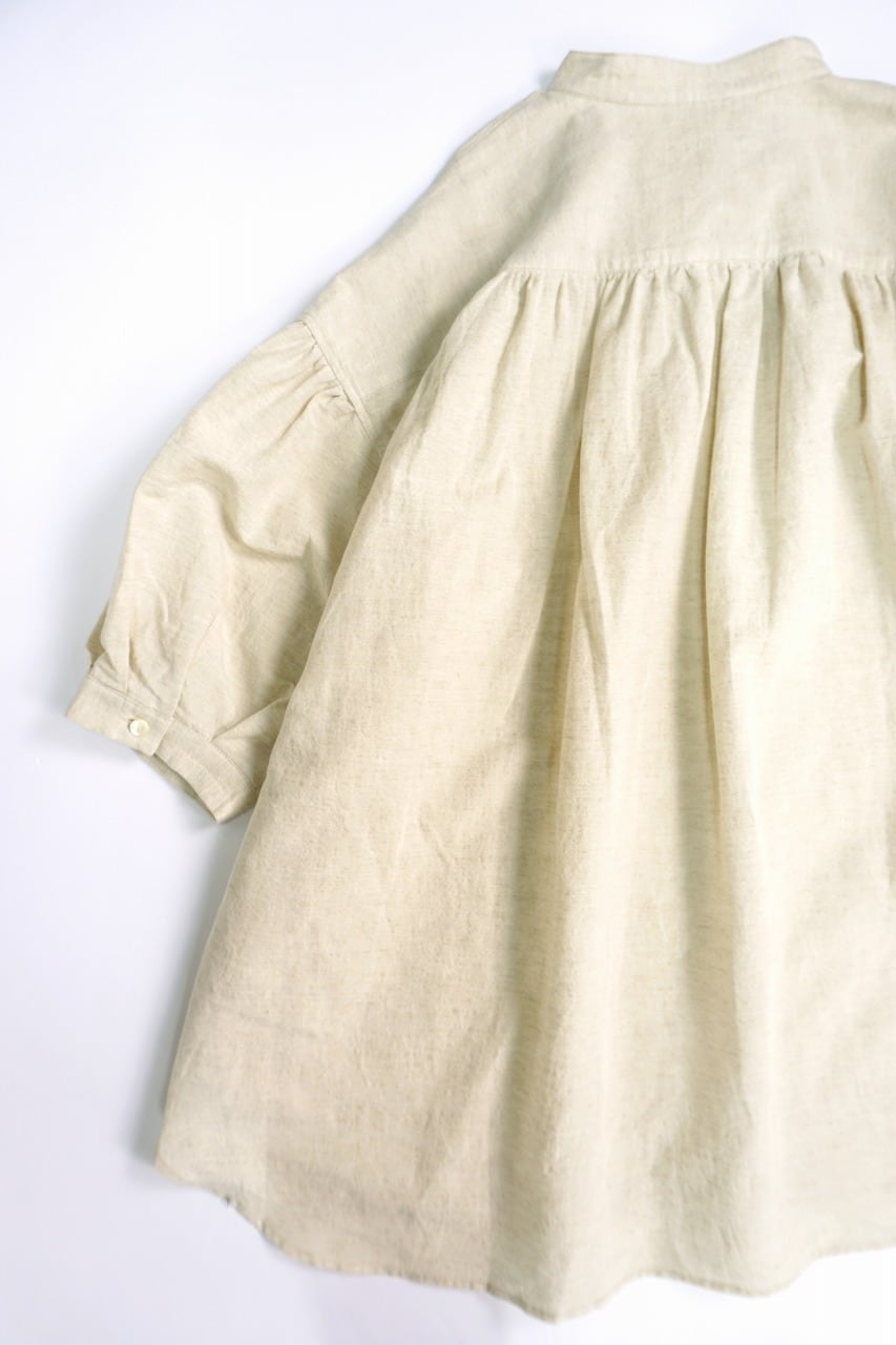 Cotton Linen Fly-Front Blouse