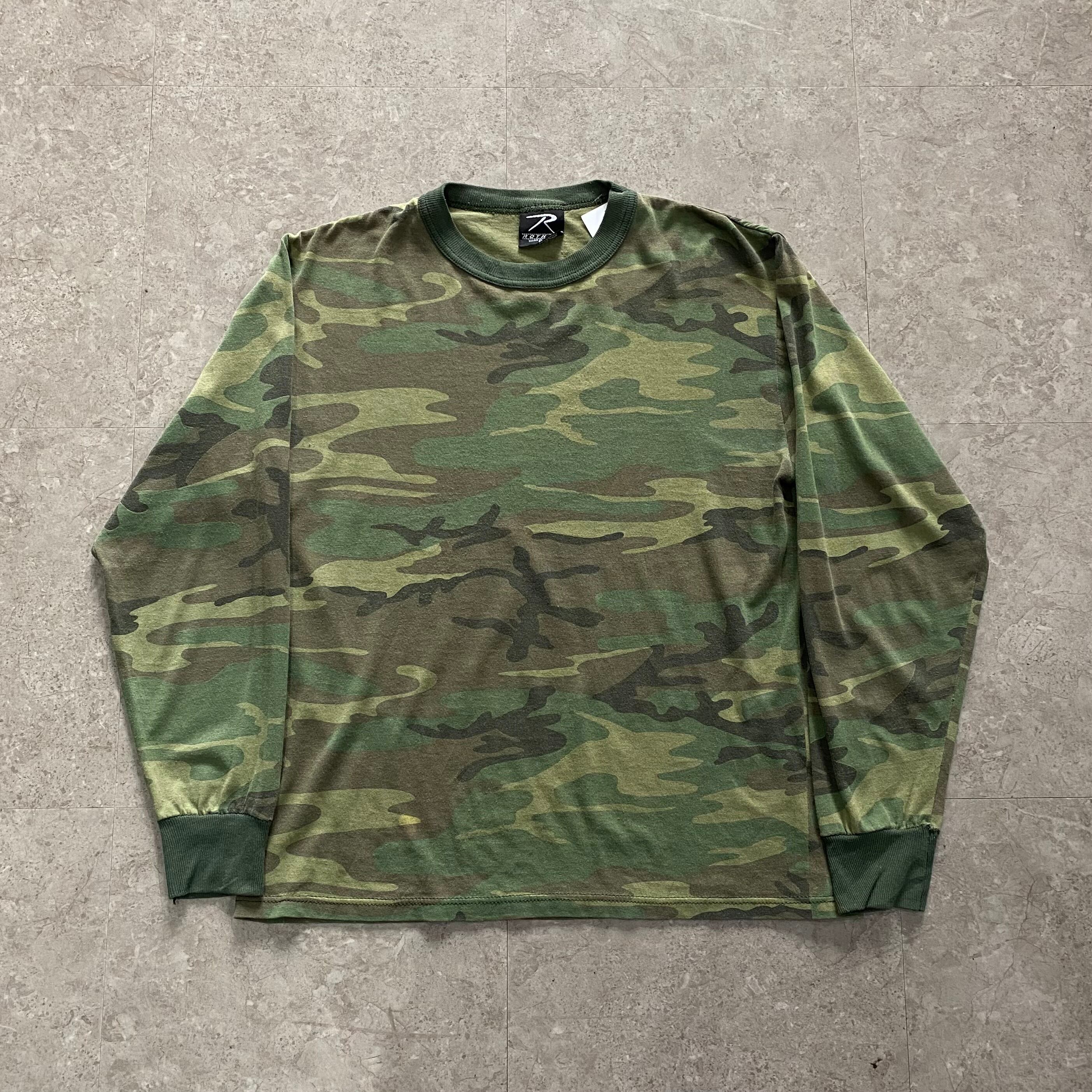 90s ROTHCO woodland camouflage L/S T-shirt【仙台店】