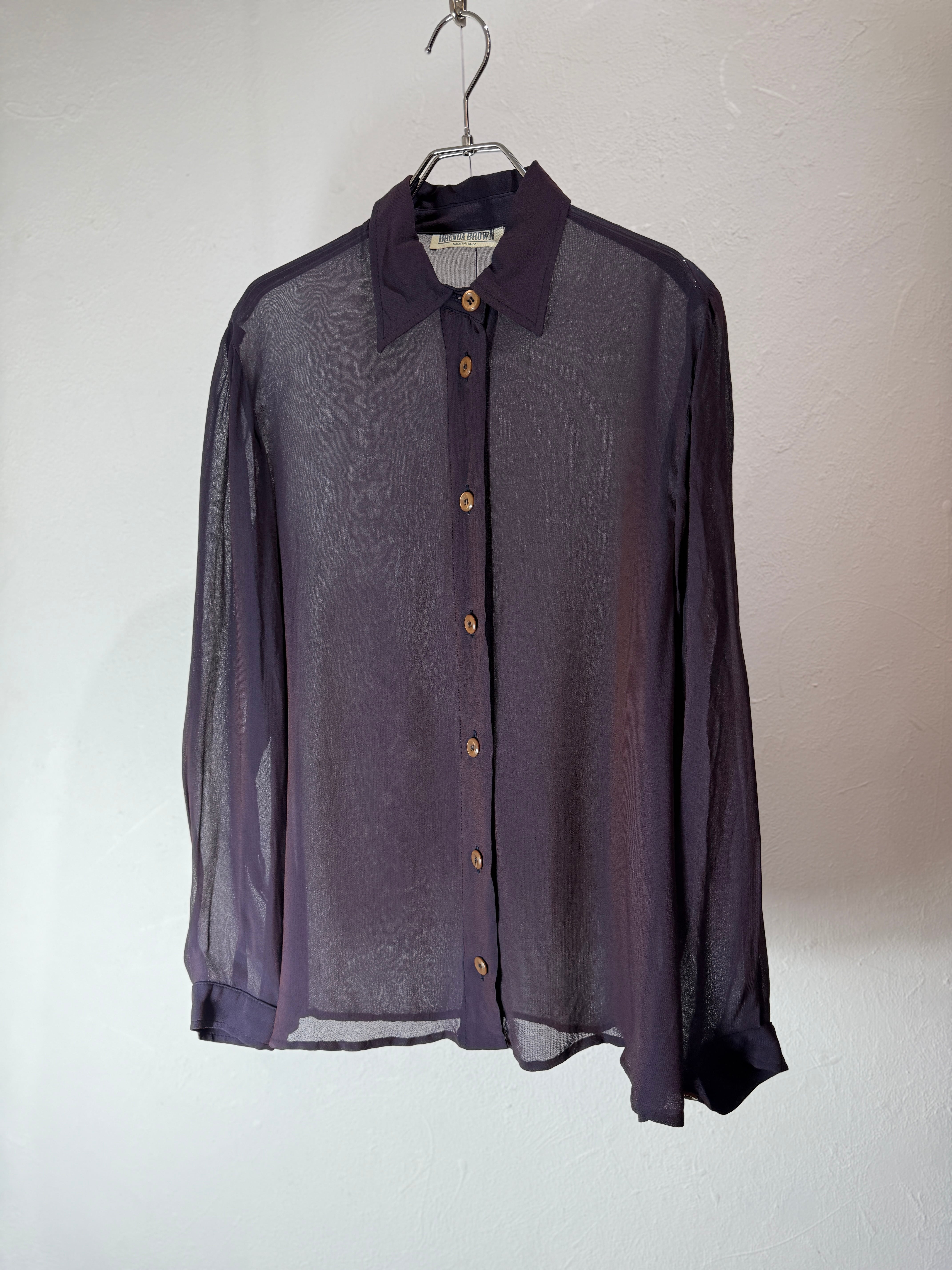 90’s Italy Made Iridescent Sheer Shirt