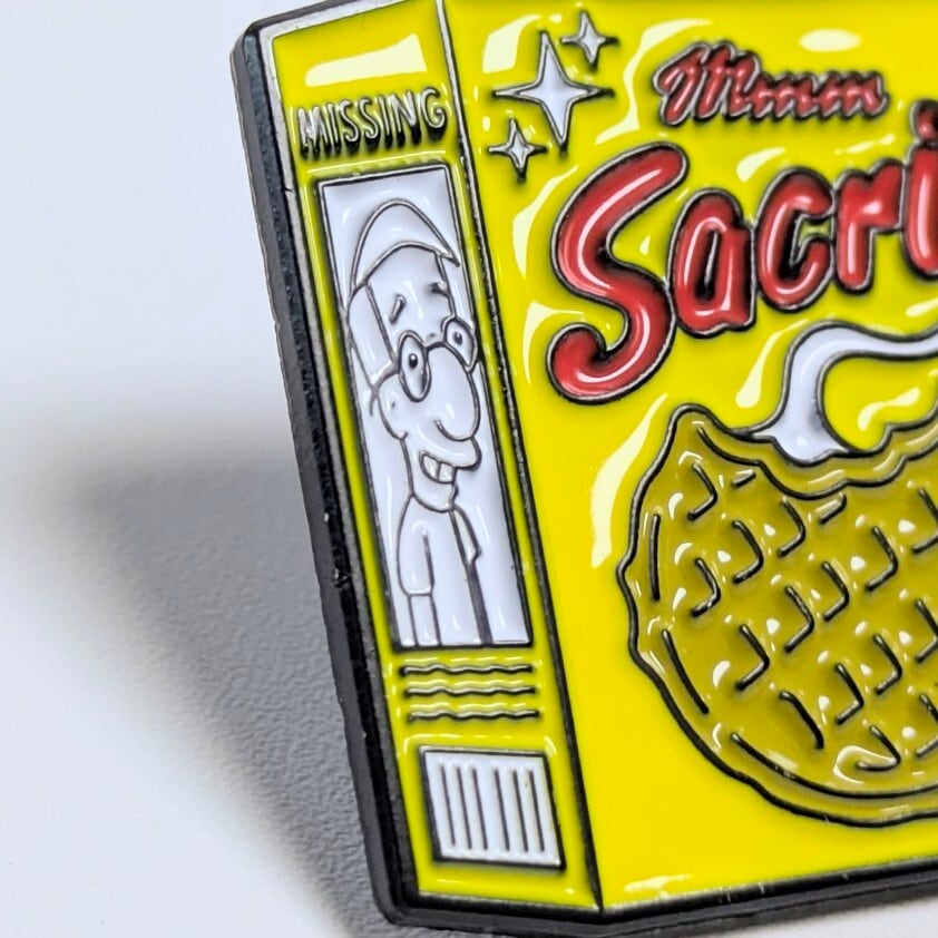 ♧送料無料！ ★ピンズ PINS★ピンバッジ 【The Simpsons（ザ シンプソンズ）ホーマー 】『 Mmm... Sacrilicious 』ワッフル〚アメリカン雑貨 アメトイ〛