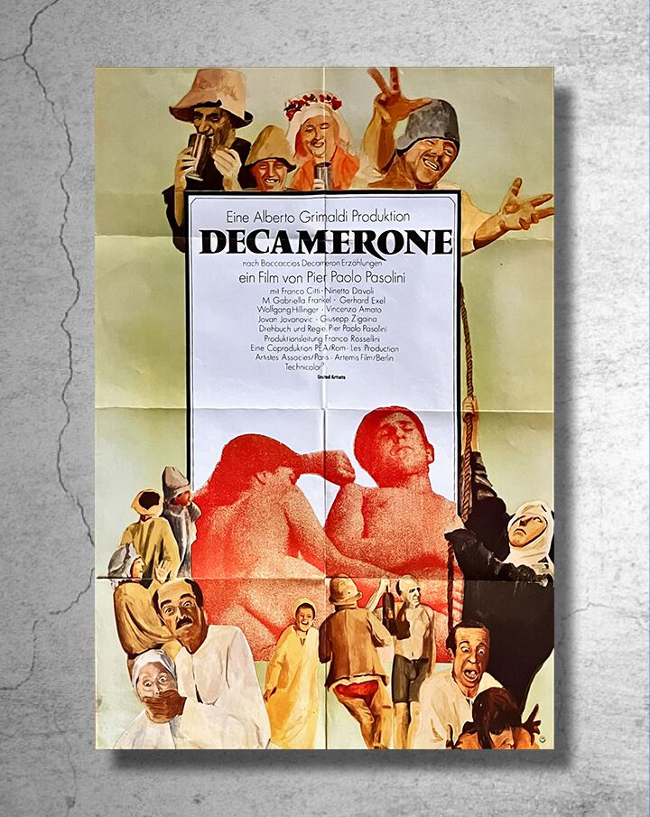 パゾリーニ監督映画 『デカメロン』希少なドイツ版ポスター