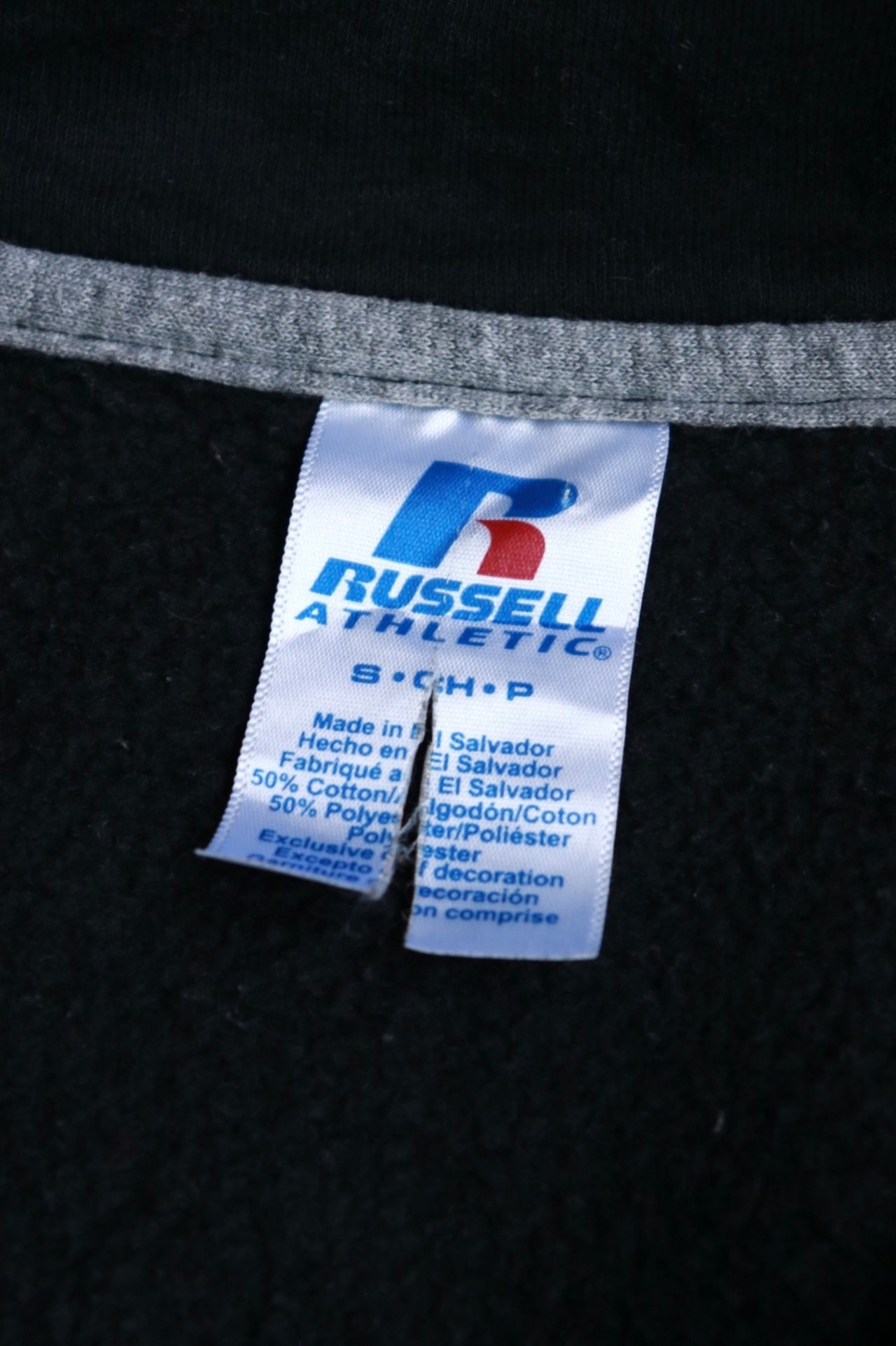 Russell Athletic black half zip sweater
