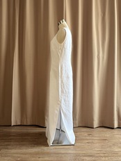 MADE IN U.S.A. white linen dress-5314-7