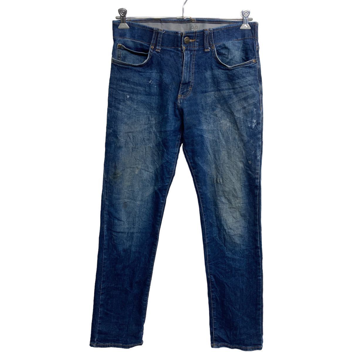 Lee デニムパンツ W32 リー ストレートテーパー インディゴ 古着卸