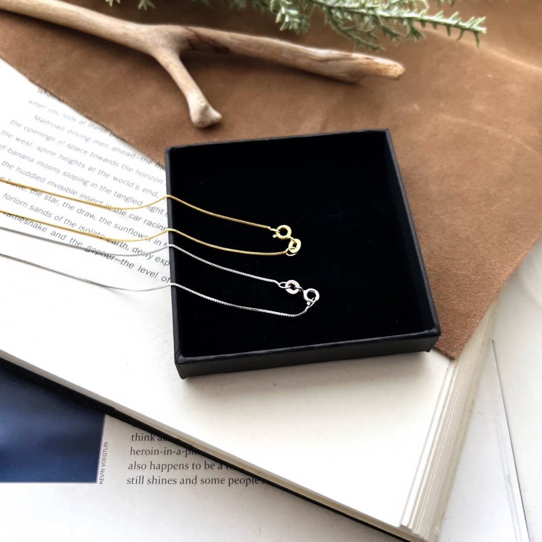SV925 Box Thin Chain Necklace | Akto