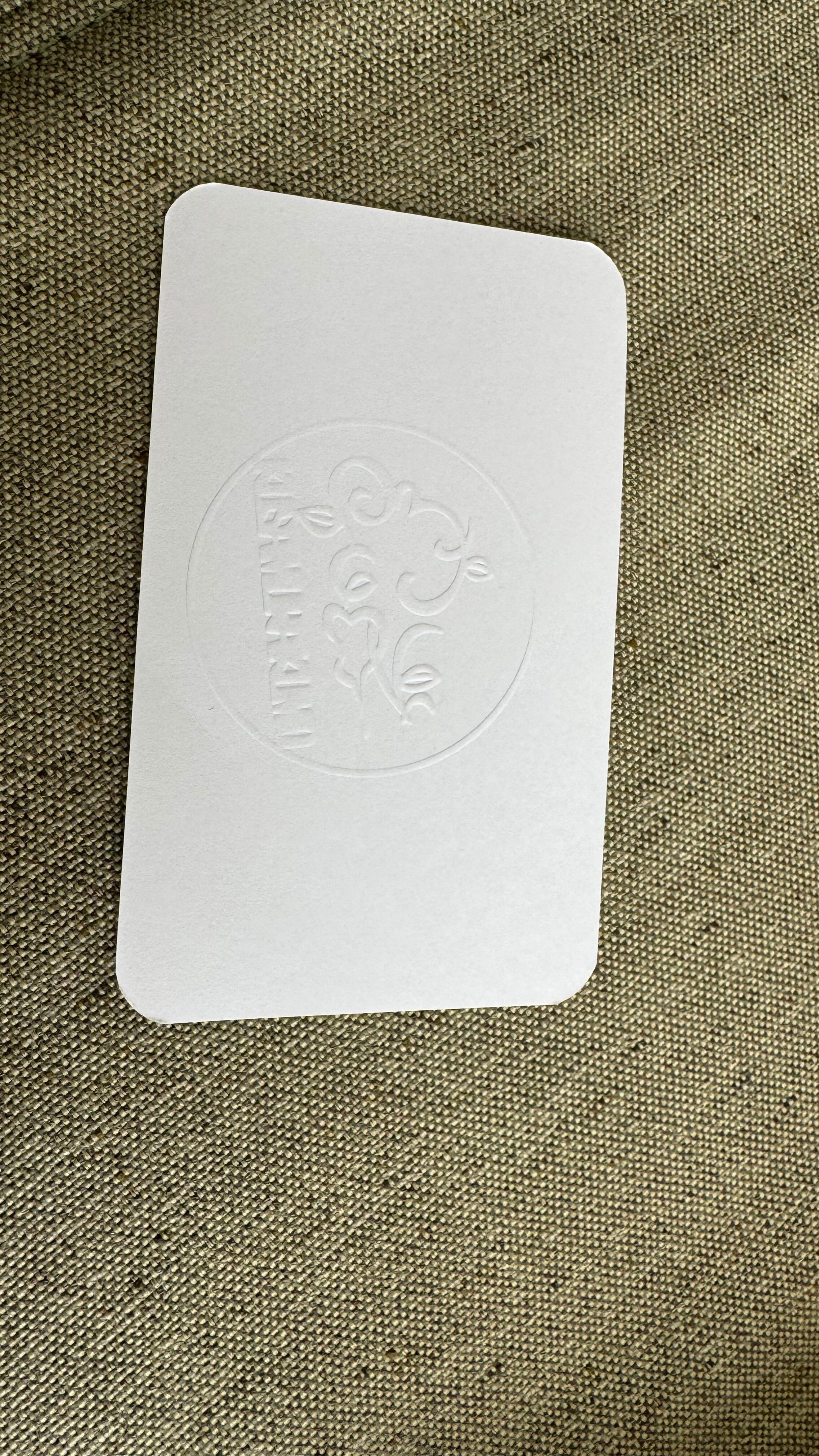 エンボッサー 4センチ用 シール オーダー メイド かわいい エンボス スタンプ 名入れ ロゴ カスタム ブランディング ラッピング 120枚