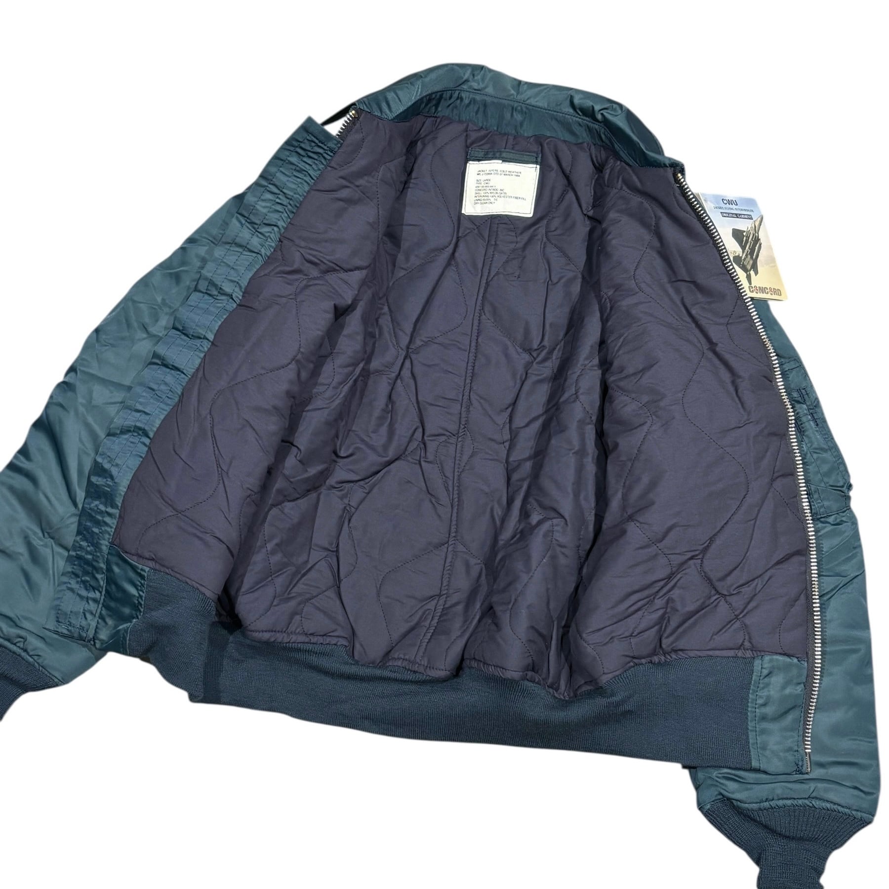 70'~Concord ALPHA MA-18279Eフライトジャケット DEADSTOCK 90's CONCORD made by Alpha Industries CWU Flight Jacket