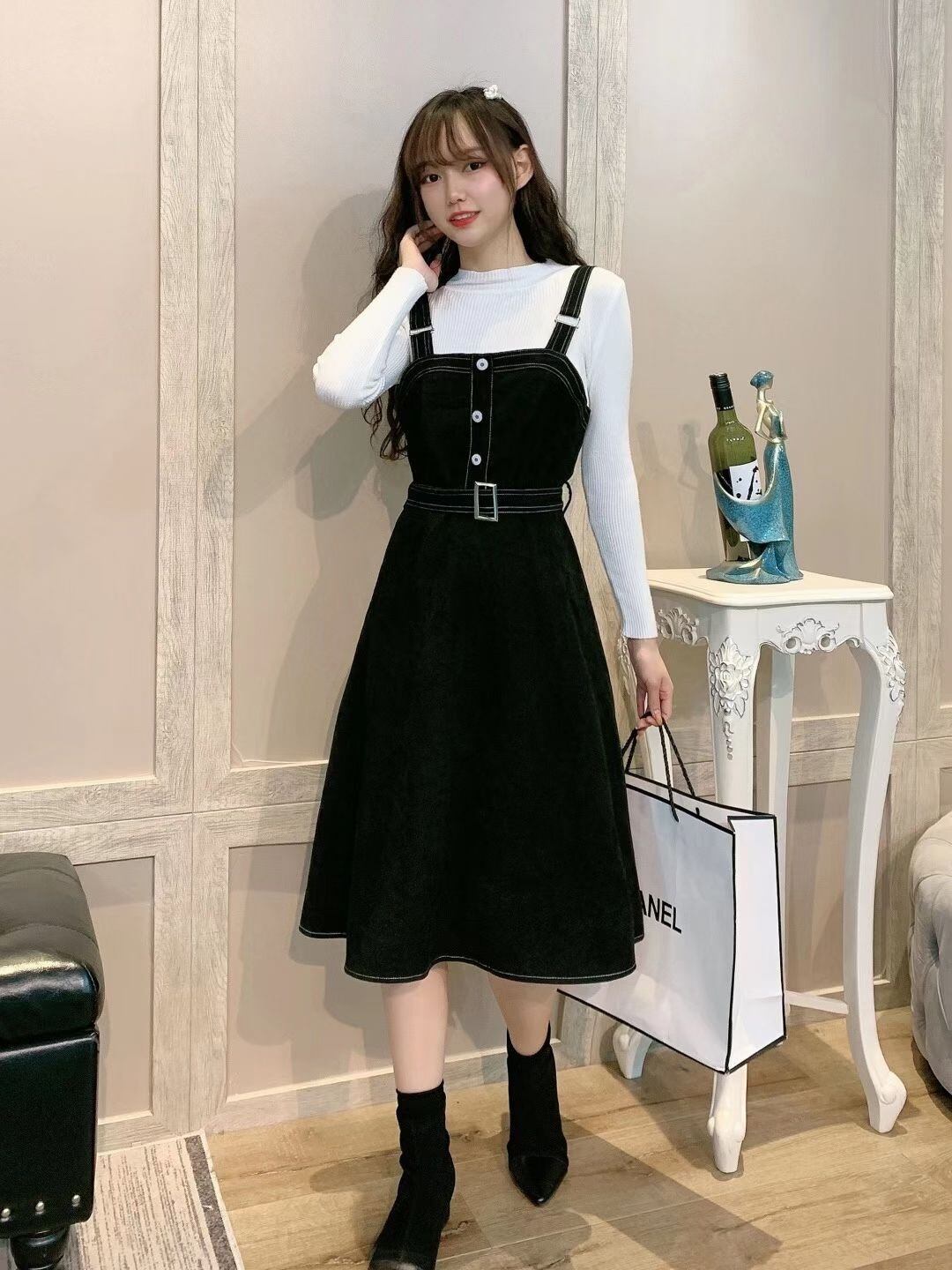 ウエストベルトオールインワンワンピース