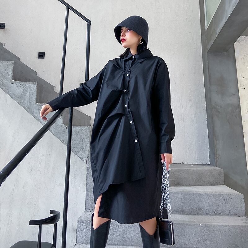 シャツ スカート スプリングドレス 大きめサイズ 春物 ラブタオタオダレンハウス87077146390