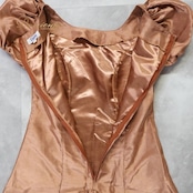 フラダンス 衣装 ワンピース ドレス ブラウン系 パンドール フラ ダンス 無地 シンプル Paondor 日本製 光沢 高級感 上品 ハワイアン アロハ 茶 鮮やか 華やか かわいい