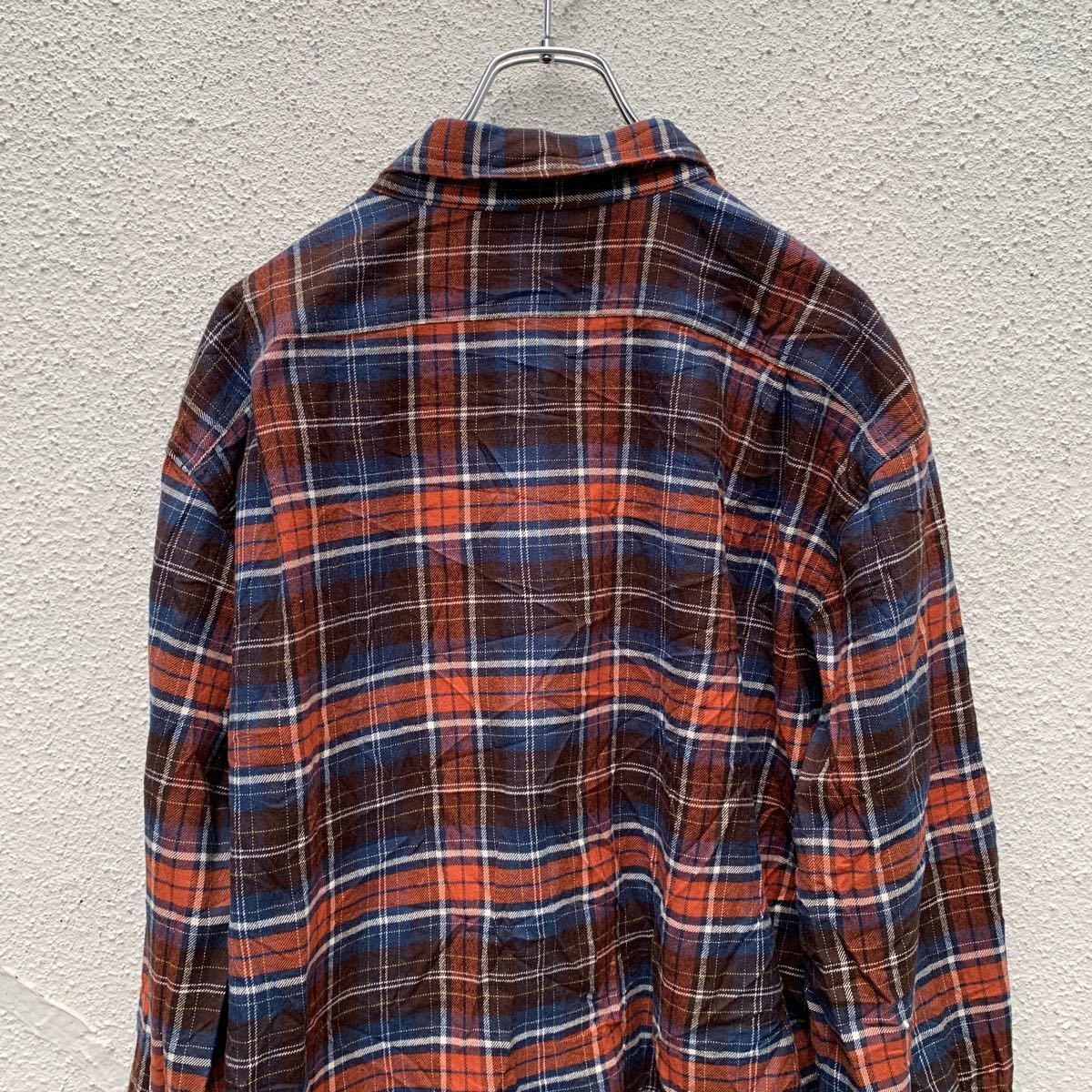 00s エディーバウアー チェック長袖シャツ リラックスフィット Lヴィンテージ Eddie Bauer 長袖 チェック ネルシャツ Lサイズ エディバウアー