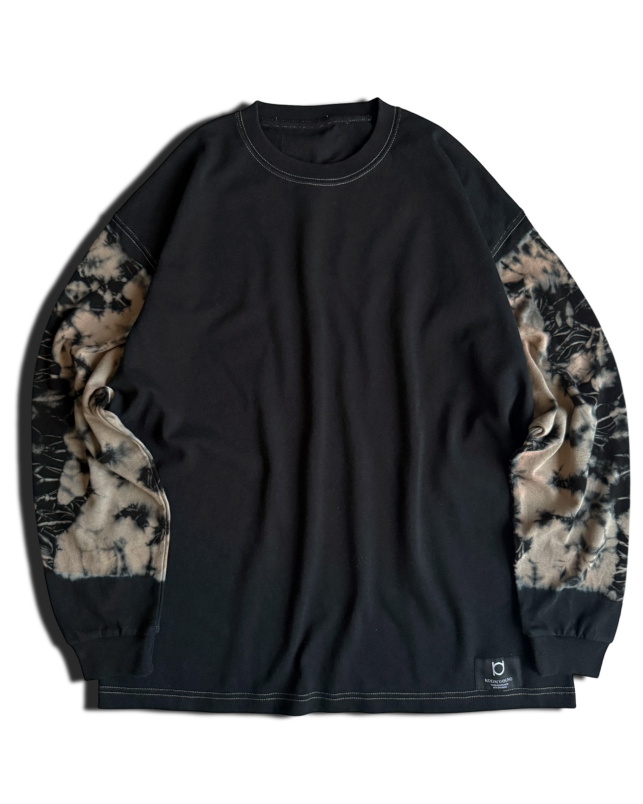 【数量限定】黒染めタイダイL/S T-shirts 砂の身体