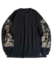 【数量限定】黒染めタイダイL/S T-shirts 砂の身体