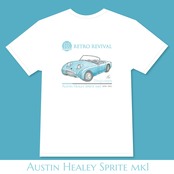 Austin Healey Sprite mk1 T-Shirts|オースチン ヒーレー スプライト / Blue