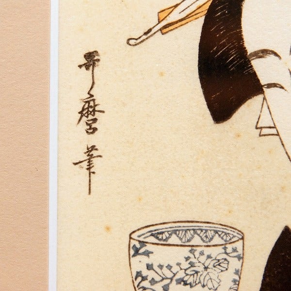 浮世絵・複製・喜多川歌麿・高名美人六家撰・難波屋おきた・No.170717