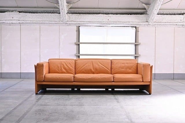 Cassina 150万「405 DUC/デュック」3人掛けソファ 本革 トリプルソファ マリオ・ベリーニ モダン 最高級 カッシーナ MARIO BELLINI【中古家具/中古インテリア/USED家具ユーズド家具/リサイクル】