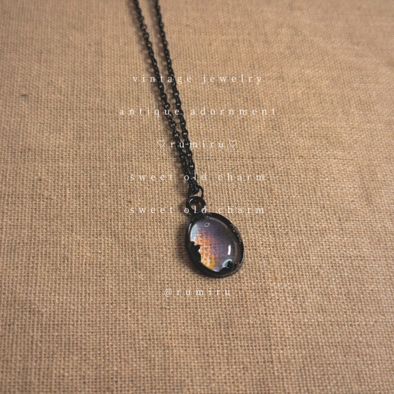 ハンドメイド 静寂の雫 ヴィンテージ ネックレス - 4