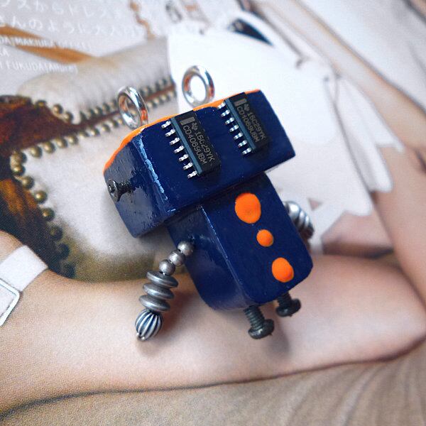 ちびロボ20□ロボット□キーホルダー(又はブローチ) | 神戸銀河堂